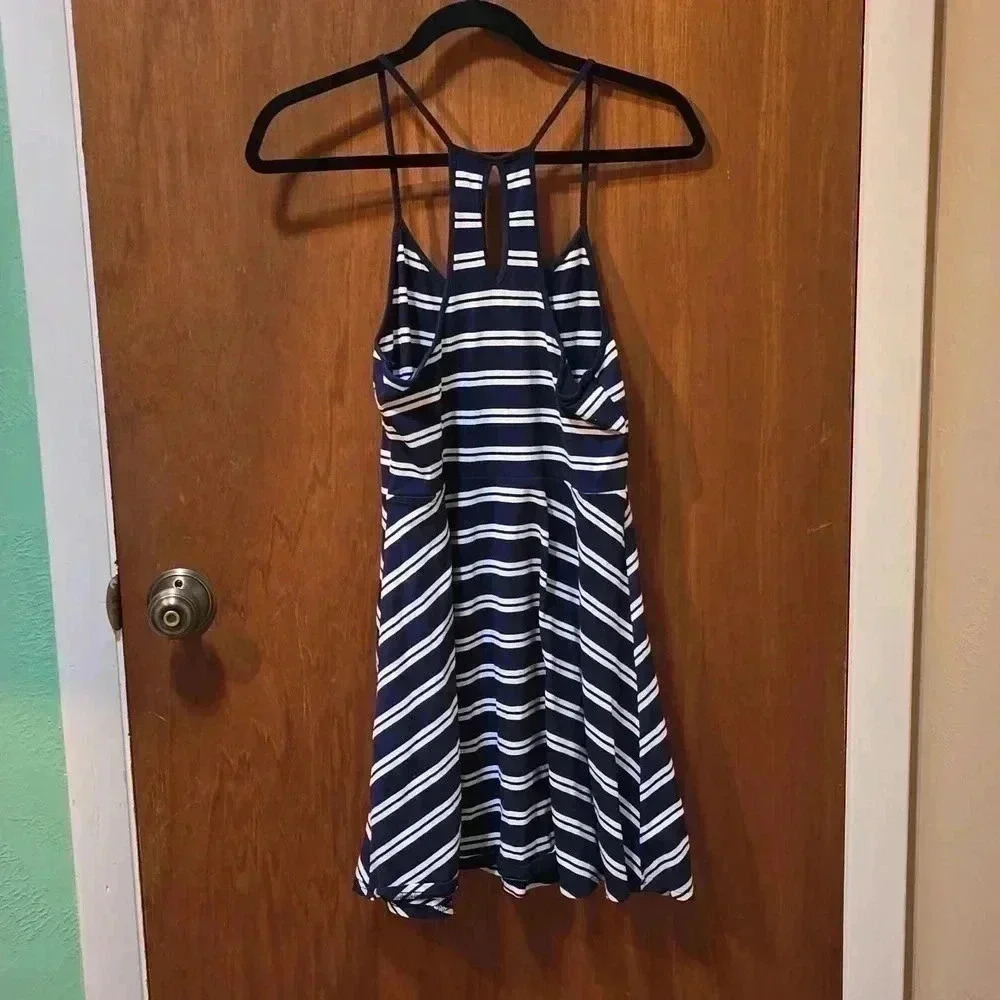 SO Navy Stripped Dress L - Picture 3 of 3